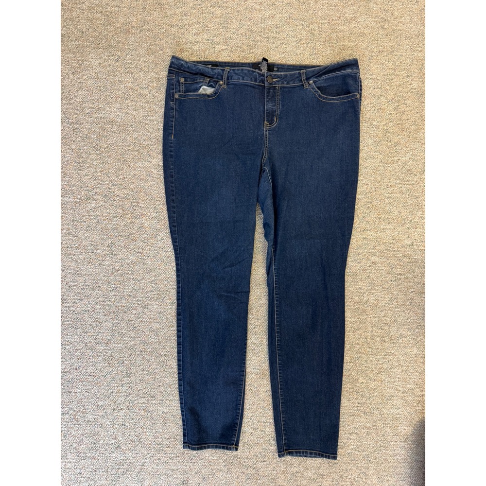 Torrid Denim Skinny Jeans Womens 24T Dark Wash Blue Stretch Tall Plus Size